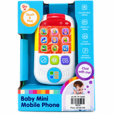 Baby Mini Mobile Phone téléphone éducatif 0 mois et plus
