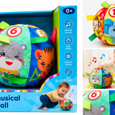 Baby Musical Cloth Ball – Balle musicale en tissu pour bébé