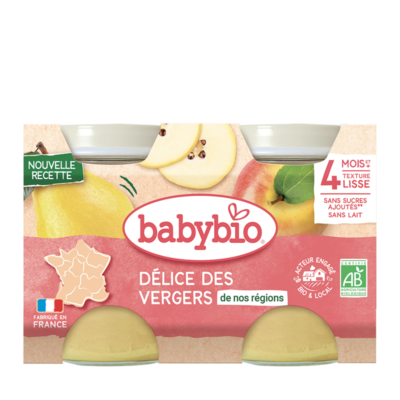 Babybio Délice des Vergers 2x130g