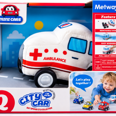 Metway Kids Mini Cars City Car Ambulance en éponge douce 12M+