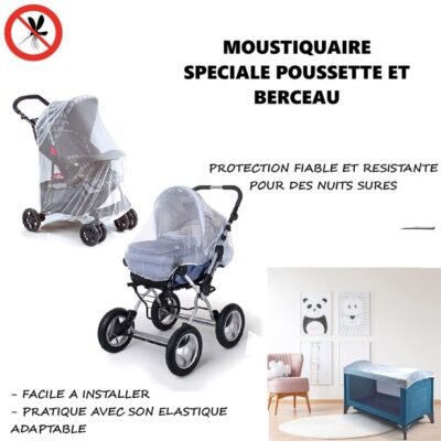Moustiquaire universelle pour poussette et siège auto