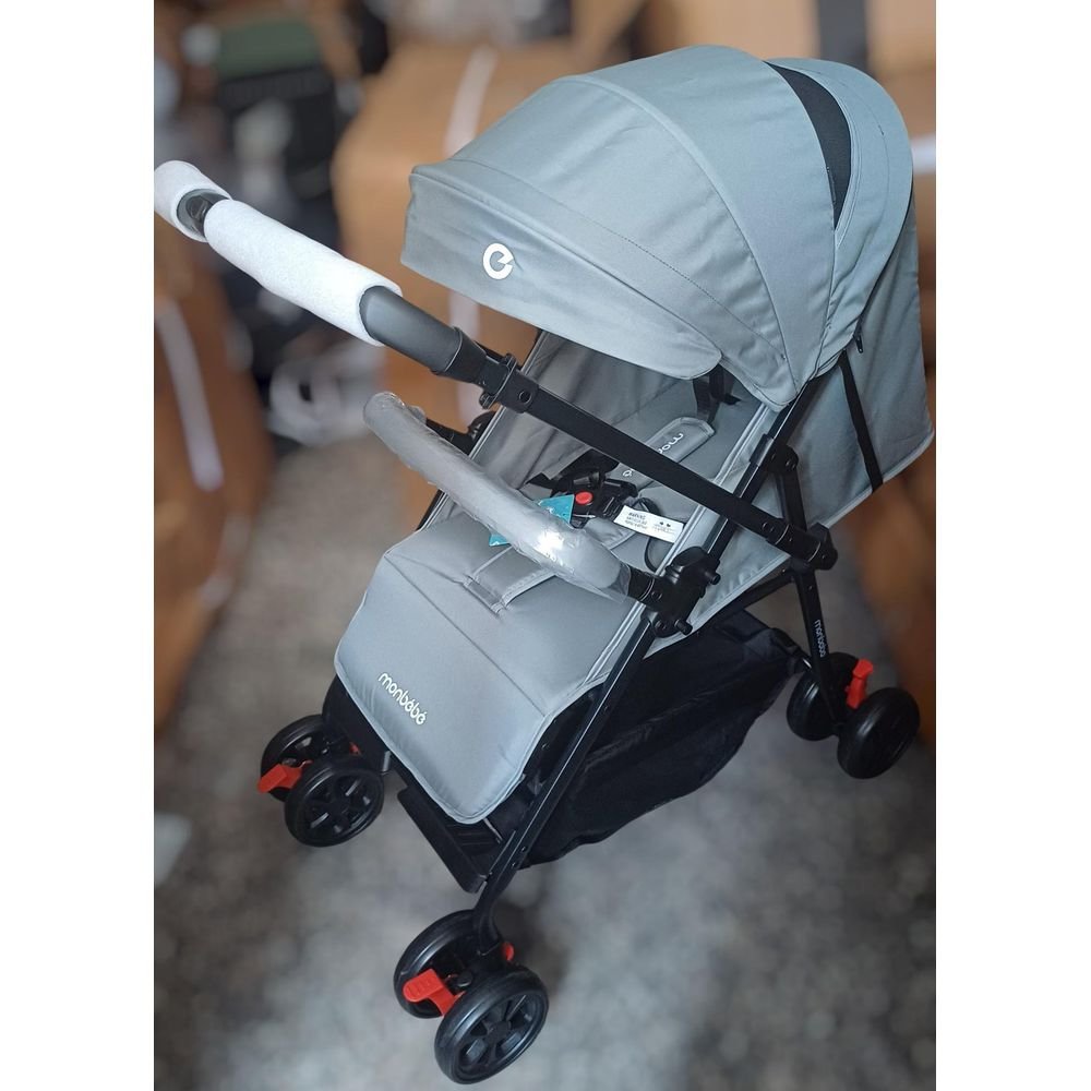 Poussette deux faces en aluminium Mon Bebe grise