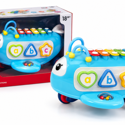 Avion éducatif musical Shiny Toys 001322 sur fond blanc