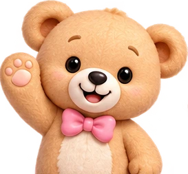 Ourson en peluche qui salue