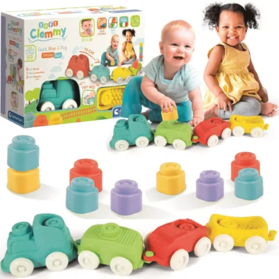 Clementoni Soft Clemmy Sensory Train 17424 – train sensoriel avec blocs souples