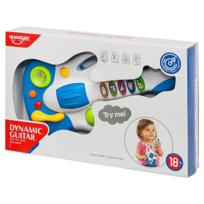 Huanger Dynamic Guitar HE0503 18M+ – guitare musicale éducative packaging