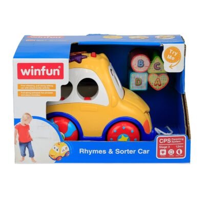 Winfun Rhymes & Sorter Car 0659 – boîte et voiture jaune